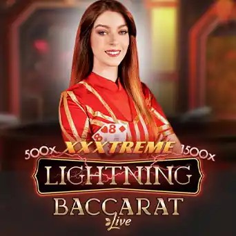 Lightning Baccarat by Evolution, showcased at robocatcasinogr.gr – game logo